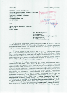 Społeczny Komitet Protestacyjny przeciwko przebiegowi linii