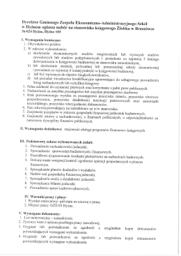 Dyrektor Gminnego Zespołu Ekonomiczno