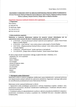 Środa Śląska, dnia 31.03.2015r. - Dom Kultury w Środzie Śląskiej