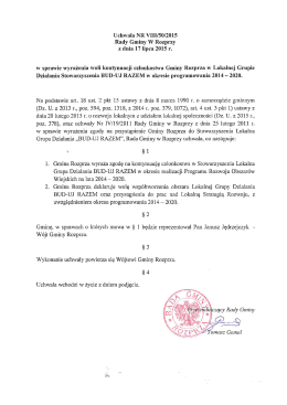 Uchwała NR VIII/5012015 Rady Gminy W Rozprzy