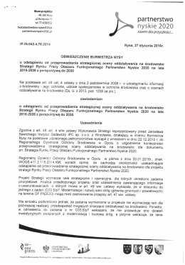 Obwieszczenie Burmistrza Nysy