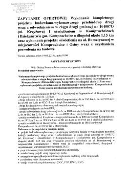 ZAPYTANIE OFERTOWE - Urząd Gminy w Komprachcicach