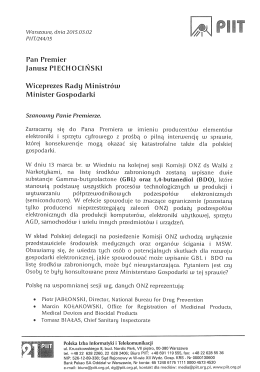 Pan Premier Janusz Pl ECH OCl ŃSlíl