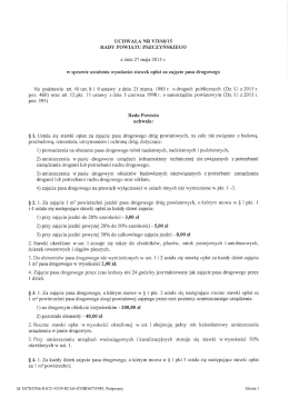 Uchwała Nr VII/60/15 Rady Powiatu Pszczyńskiego z dnia 27 maja
