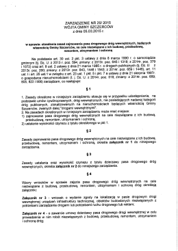 ZARZĄDZENIE NR 2012015 W&Oacute;JTA GMINY