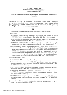 Uchwała Nr 198/2015 Rady Miejskiej w Przemyślu z dnia 26