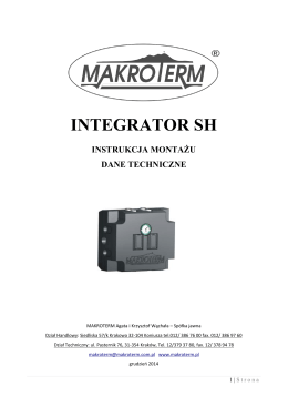 Instrukcja Integrator SH
