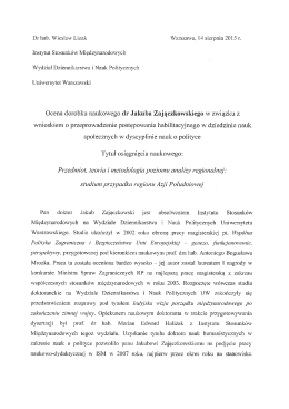 Recenzja 2 - Wydział Dziennikarstwa i Nauk Politycznych