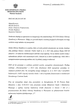 Minister Finans&oacute;w Mateusz Szczurek