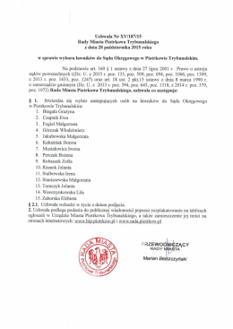 Uchwały - Ławnicy 2015 - Piotrków