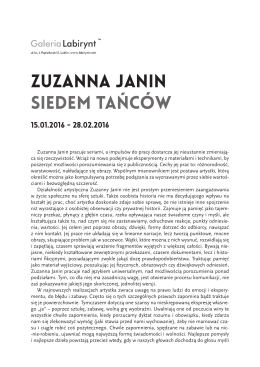 Magdalena Ujma | tekst towarzyszący wystawie Siedem tańców