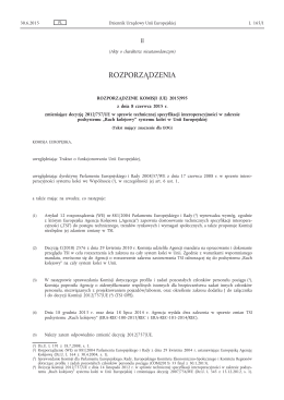 Rozporządzenie Komisji (UE) 2015/995 z dnia 8 czerwca 2015 r
