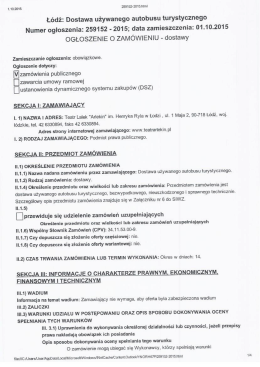 Łodż: Dostawa używanego autobusu turystycznego