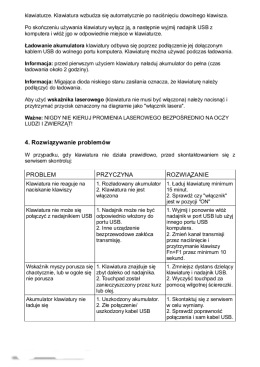 klawiaturze. Klawiatura wzbudza się automatycznie po