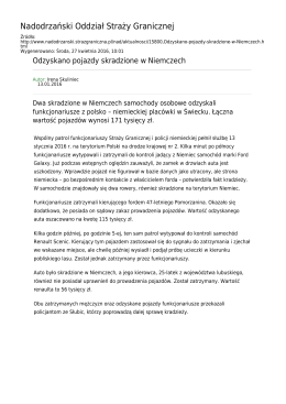 Generuj PDF z tej stronie - Nadodrzański Oddział Straży Granicznej