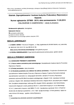 Gdańsk: Zaprojektowanie i budowa budynku Prokuratury Rejonowej