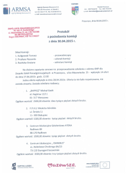 Agencja Rozwoju Mazowsza SA. I SA 00193 Warszawa, ul. Stawki 2