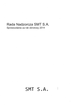 Rada Nadzorcza SMT SA.