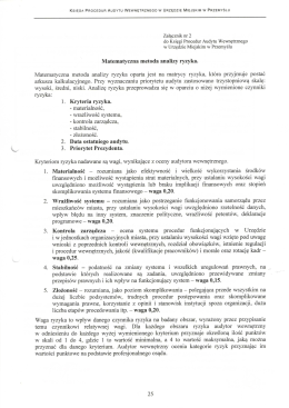 Matematyczna metoda analizy ryzyka.