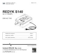 Instrukcja obsługi Redyk S140