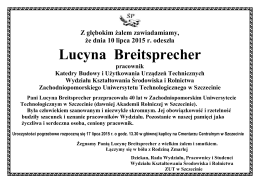 L.Breitsprecher - Wydział Kształtowania Środowiska i Rolnictwa