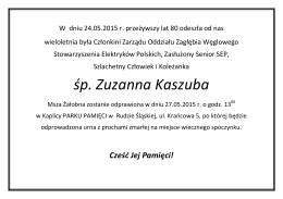 śp. Zuzanna Kaszuba