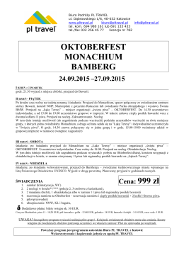 Oktoberfest 2015 - OFERTA