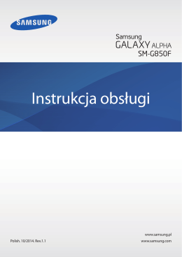 Samsung Galaxy Alpha Instrukcja Obsługi