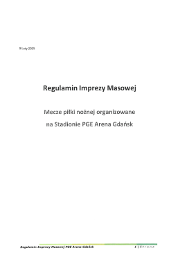 Regulamin Imprezy Masowej