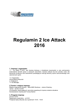 Regulamin Ice Attack 2016 druga edycja