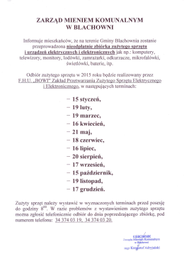 ZARZĄD MIENIEM KOMUNALNYM W BLACHOWNI