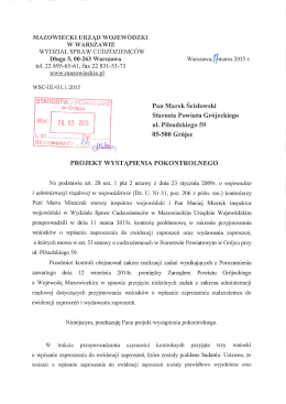 wystąpienie pokontrolne