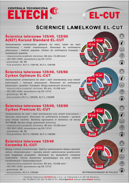 Ściernice talerzowe / lamelkowe EL-CUT