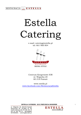 estella catering 2015 przyjęcia rodzinne