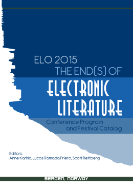 The End(s) of Electronic Literature