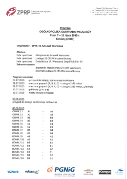 ZPRP ` ZWIĄZEK PIŁKl RĘCZNEJ T= +18 22 892 9011, F=+48 22