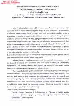 Stanowisko Konwentu w spr. szacownia strat suszy