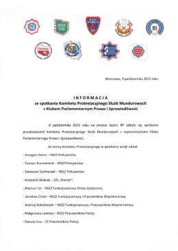Informacja ze spotkania Komitetu Protestacyjnego z Klubem