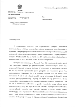Stanowisko Rzecznika Praw Obywatelskich z 28 X 2004 r.