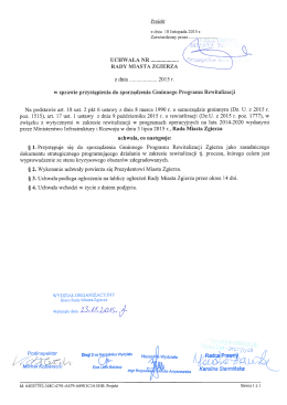 w sprawie przystąpienia do sporządzenia