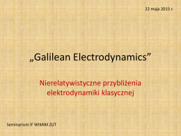 Galilean Electrodynamics