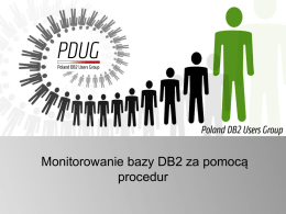 Monitorowanie bazy DB2 za pomocą procedur