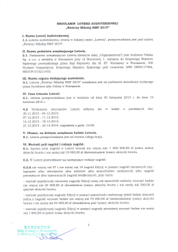 REGULAMIN LOTERII AUDIOTEKSOWEJ „świetny