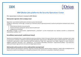 IBM QRadar jako platforma dla Security Operations Center
