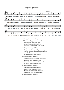 Modlitwa pszczelarzy (Hymn do św. Ambrożego)