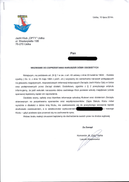 zobacz wezwanie do zaprzestania naruszeń osobistych