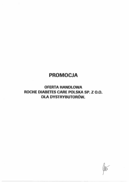 Promocja - oferta handlowa Roche Diabetes Care Polska sp. z o.o.