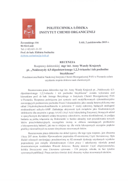 recenzja2 - Instytut Chemii Bioorganicznej