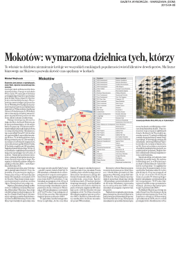 Gazeta Wyborcza - Mokotów, wymarzona dzielnica tych