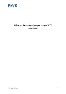 Udostępnianie danych przez serwer SFTP